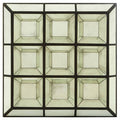 Orsina Riza Multi 3D Design Wall Mirror – Black Geometric Mirror