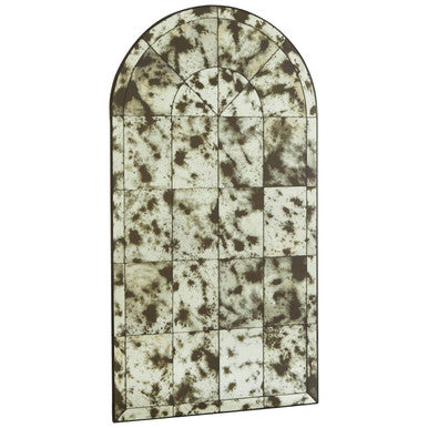 Orsina Riza Arched Antique Wall Mirror – Black Frame Vintage Style