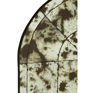 Orsina Riza Arched Antique Wall Mirror – Black Frame Vintage Style