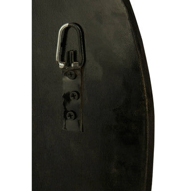 Orsina Riza Arched Antique Wall Mirror – Black Frame Vintage Style