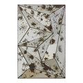 Orsina Riza 3D Prism Antique Wall Mirror – Black Geometric Faceted Mirror