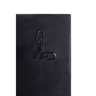 Orsina Riza 3D Prism Antique Wall Mirror – Black Geometric Faceted Mirror