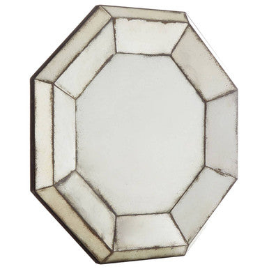 Orsina Riza 3D Octagonal Wall Mirror – Black Geometric Sculptural Frame
