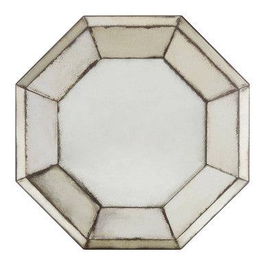 Orsina Riza 3D Octagonal Wall Mirror – Black Geometric Sculptural Frame