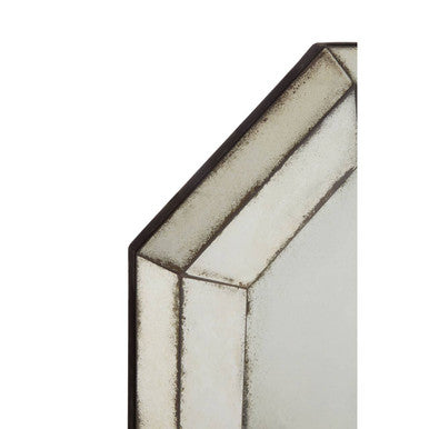 Orsina Riza 3D Octagonal Wall Mirror – Black Geometric Sculptural Frame
