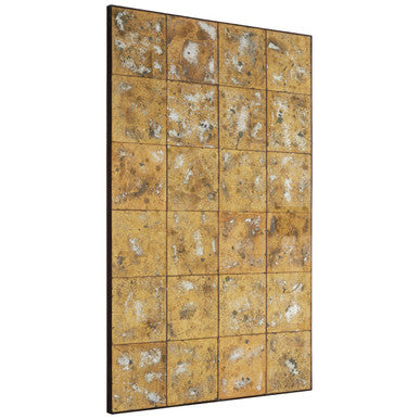 Orsina Riza Antique Gold Wall Mirror – Panelled Decorative Statement
