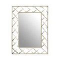 Orsina Rubia Silver Wall Mirror | Lattice Pattern Decorative Frame