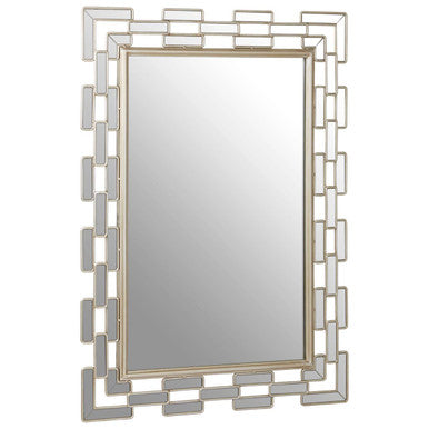 Orsina Raina Wall Mirror – Champagne Silver Decorative Accent Mirror
