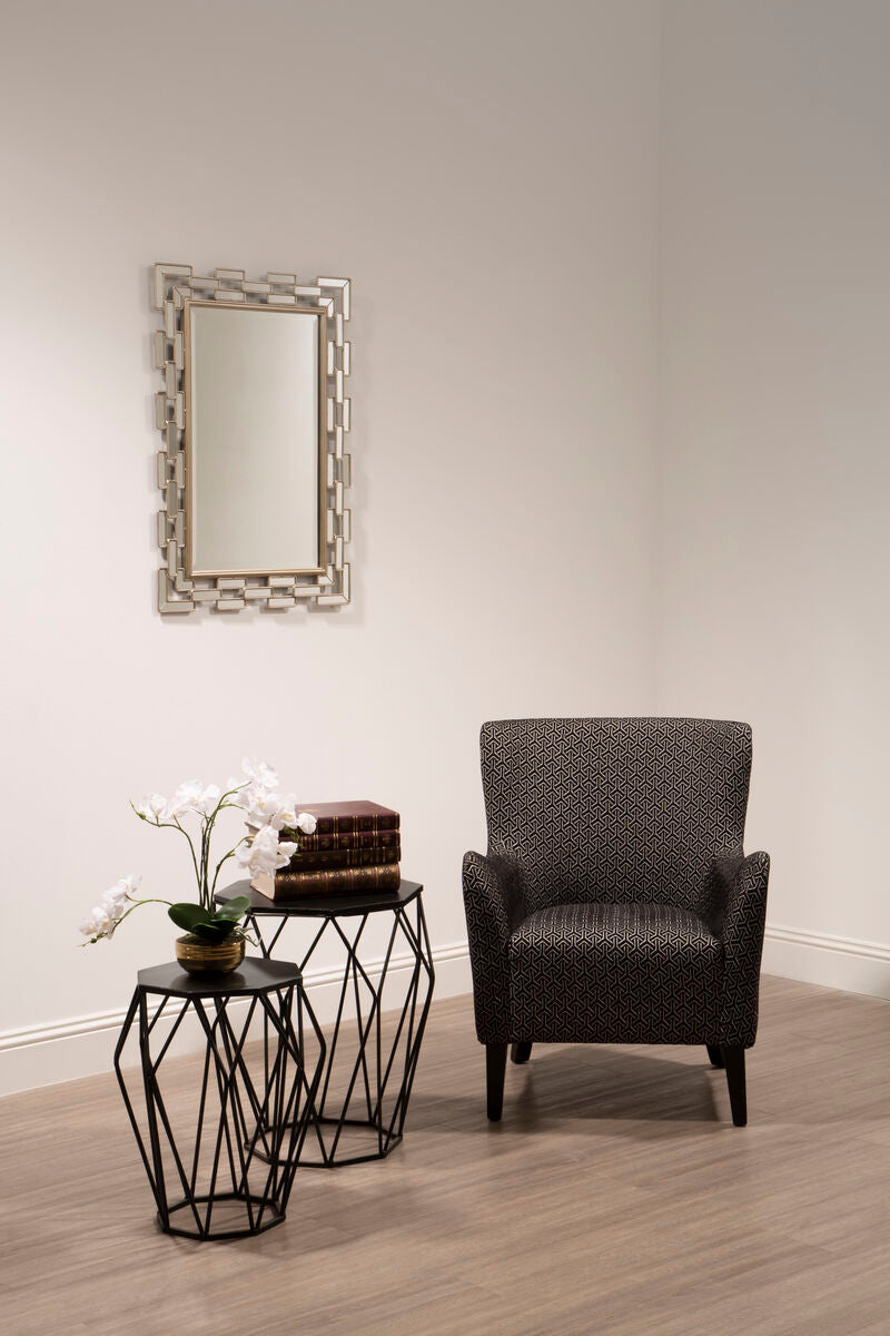 Orsina Raina Wall Mirror – Champagne Silver Decorative Accent Mirror