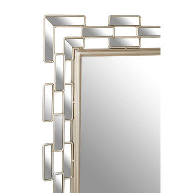 Orsina Raina Wall Mirror – Champagne Silver Decorative Accent Mirror