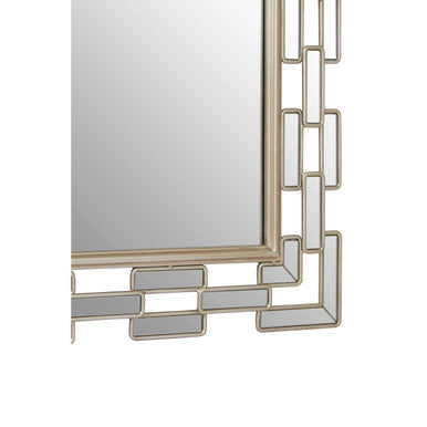 Orsina Raina Wall Mirror – Champagne Silver Decorative Accent Mirror