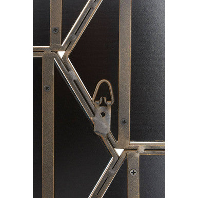Orsina Rio Gold Wall Mirror Set – Modern Hexagonal Geometric Decor