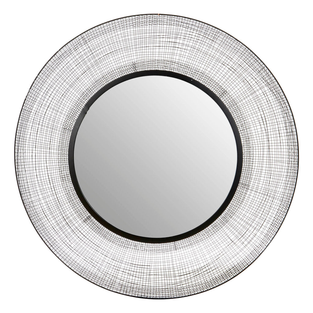 Orsina Trento Circular Wall Mirror – Textured Frame Contemporary Decor