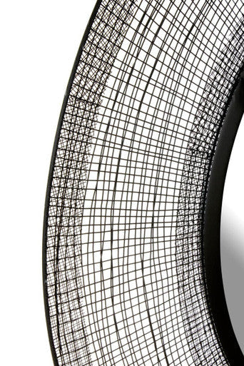 Orsina Trento Circular Wall Mirror – Textured Frame Contemporary Decor