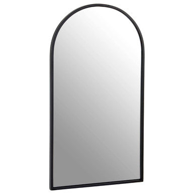 Orsina Trento Large Arch Wall Mirror – Slim Black Metal Frame