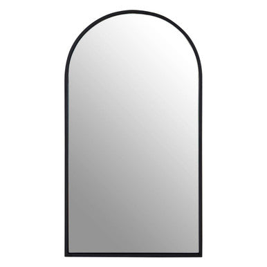 Orsina Trento Large Arch Wall Mirror – Slim Black Metal Frame