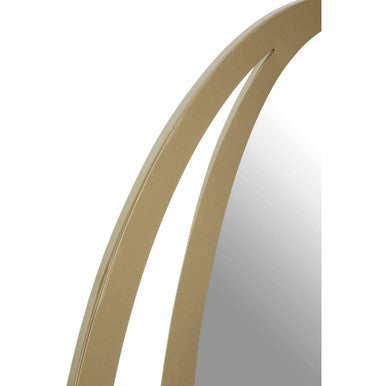 Orsina Trento Oval Wall Mirror – Double Ring Design in Soft Gold