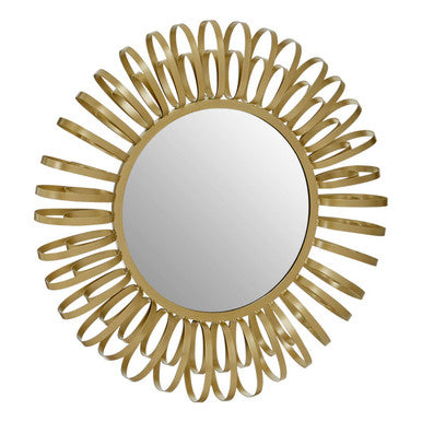 Orsina Trento Gold Multi Ring Wall Mirror – Modern Art Deco Sunburst