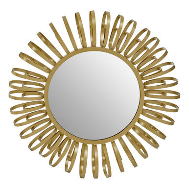 Orsina Trento Gold Multi Ring Wall Mirror – Modern Art Deco Sunburst