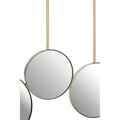 Orsina Trento Gold Wall Mirror – 10-Circle Sculptural Decorative Art