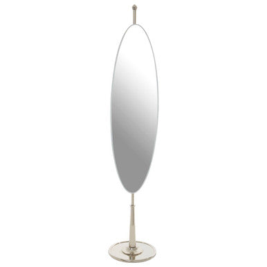 Orsina Kensington Townhouse Silver Oval Mirror | Adjustable Vanity