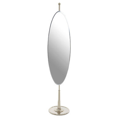 Orsina Kensington Townhouse Silver Oval Mirror | Adjustable Vanity
