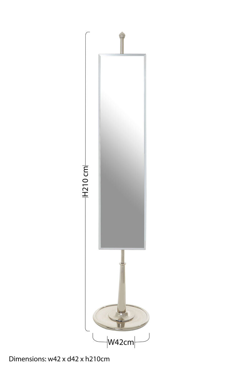 Orsina Kensington Townhouse Silver Rectangular Bevelled Vanity Mirror