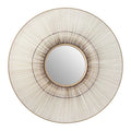 Orsina Templar Round Gold Wire Wall Mirror – Modern Geometric Decor