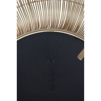 Orsina Templar Round Gold Wire Wall Mirror – Modern Geometric Decor