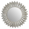 Orsina Templar Sunburst Wall Mirror – Silver Nickel Iron Frame