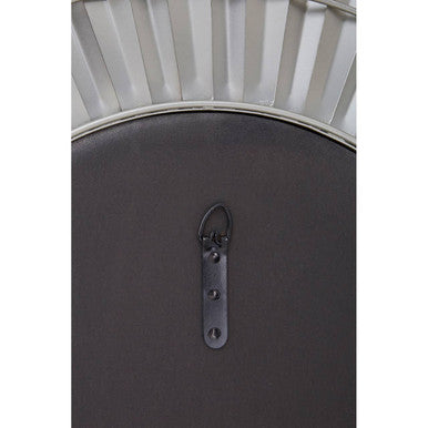 Orsina Templar Sunburst Wall Mirror – Silver Nickel Iron Frame