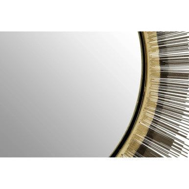 Orsina Templar Round Brass Wall Mirror – Sunburst Decorative Frame