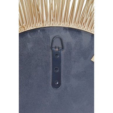 Orsina Templar Gold Sunburst Wall Mirror – Modern Round Brass Frame