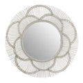 Orsina Templar Floral Wall Mirror – Nickel Finish Decorative Mirror