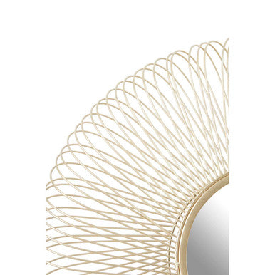 Orsina Templar Gold Round Wall Mirror – Twisted Wire Decorative Frame