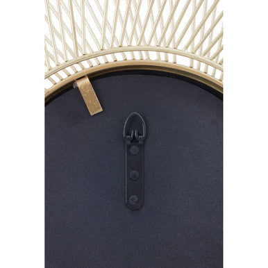 Orsina Templar Gold Round Wall Mirror – Twisted Wire Decorative Frame