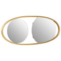 Orsina Villi Large Oval Wall Mirror – Gold Solid Wood Sculptural Frame