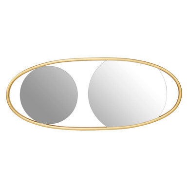 Orsina Villi Large Oval Wall Mirror – Gold Solid Wood Sculptural Frame
