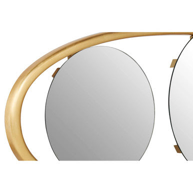 Orsina Villi Large Oval Wall Mirror – Gold Solid Wood Sculptural Frame