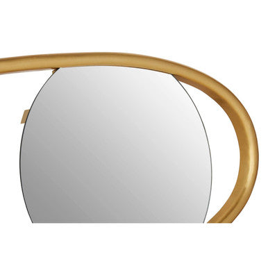 Orsina Villi Large Oval Wall Mirror – Gold Solid Wood Sculptural Frame