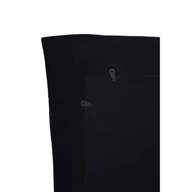 Orsina Asamra Black Wall Mirror – Hand-Carved Wood with Gold Accents