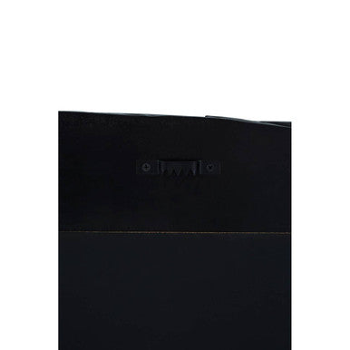Orsina Asamra Black Wall Mirror – Hand-Carved Wood with Gold Accents
