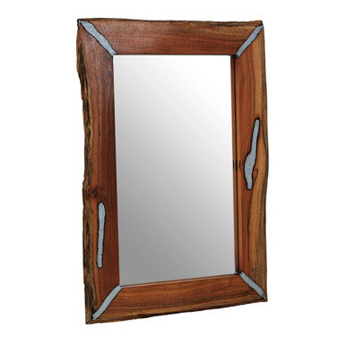 Orsina Almora Acacia Wood Wall Mirror – Live Edge Rectangular Mirror