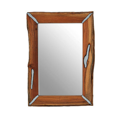 Orsina Almora Acacia Wood Wall Mirror – Live Edge Rectangular Mirror