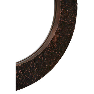 Orsina Akola Round Wall Mirror – Hammered Copper Finish Metal