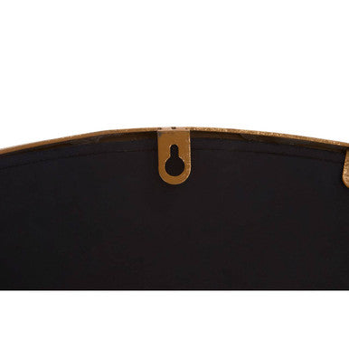 Orsina Beauly Round Wall Mirror – Gold Finish Geometric Metal Frame