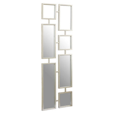 Orsina Beauly Silver Multi Frame Mirror | Modern Mosaic Wall Decor