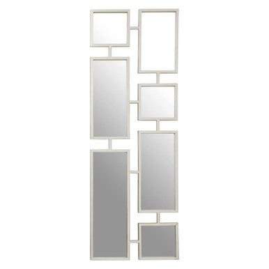 Orsina Beauly Silver Multi Frame Mirror | Modern Mosaic Wall Decor