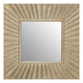 Orsina Fusion Square Wall Mirror – Textured Antique Silver Sunburst