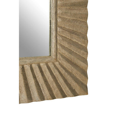 Orsina Fusion Square Wall Mirror – Textured Antique Silver Sunburst
